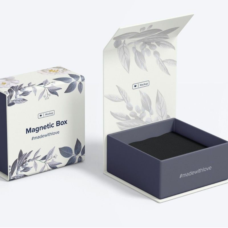 Tweezijdige magnetische cadeaubon met warm stempel Custom juwelen Parfum Flip Top cadeaubon