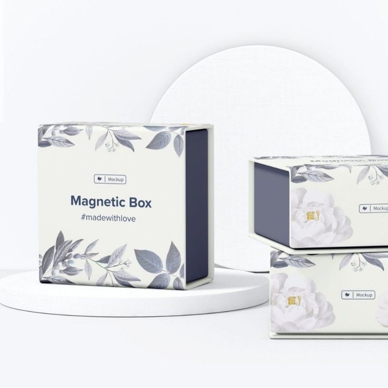 Tweezijdige magnetische cadeaubon met warm stempel Custom juwelen Parfum Flip Top cadeaubon