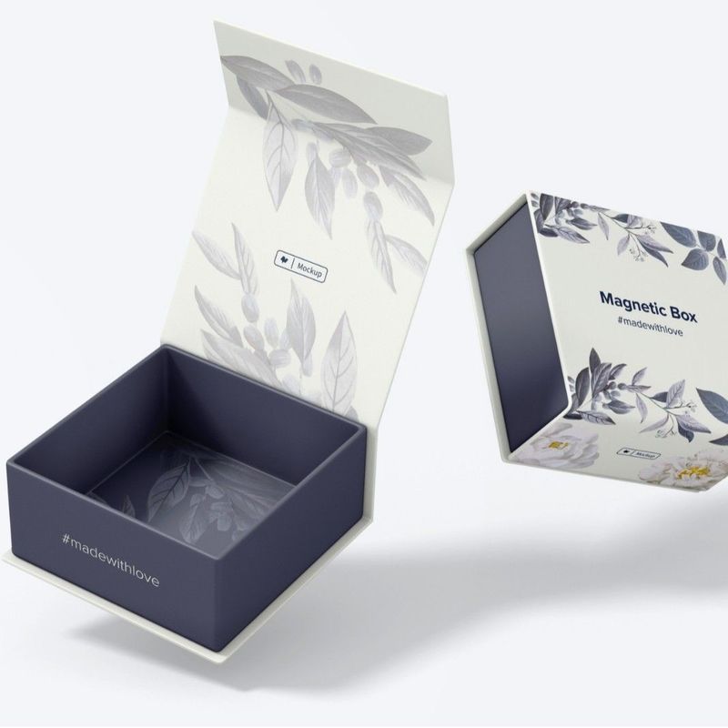 Tweezijdige magnetische cadeaubon met warm stempel Custom juwelen Parfum Flip Top cadeaubon