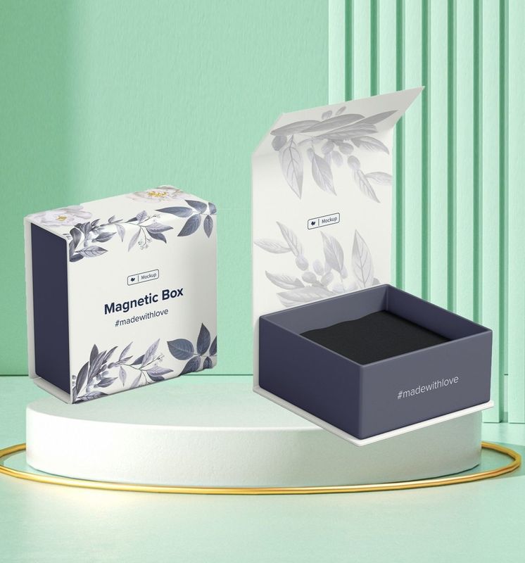 Tweezijdige magnetische cadeaubon met warm stempel Custom juwelen Parfum Flip Top cadeaubon