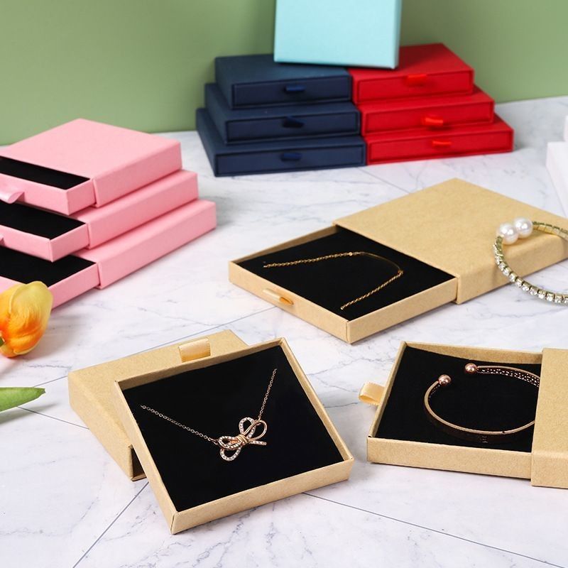 Draagbare vierkante mini juwelen reiskoffer ringen oorbellen halsketting trouwfeest cadeau doos