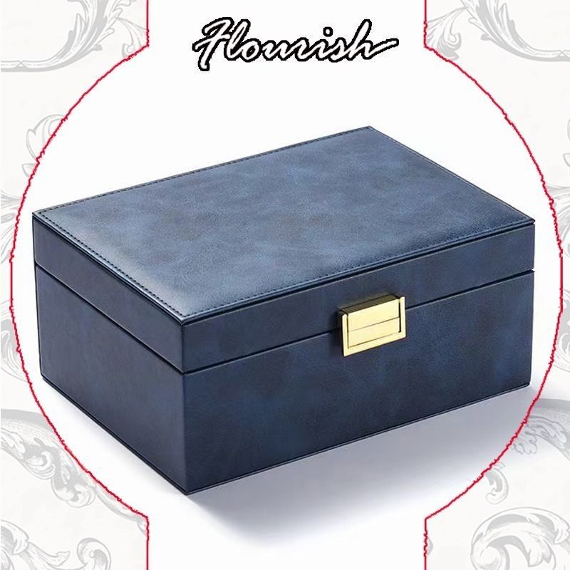 0.5 kg Custom Hot Stamping Logo Navy Color Rigid Cardboard Jewelry Sets Verpakkingsdoos voor milieuvriendelijke verpakking