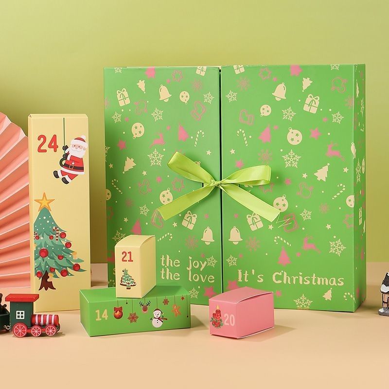 Op maat gemaakte productverpakkingsdozen met open deur Magnetische kerstkarton cadeaubon
