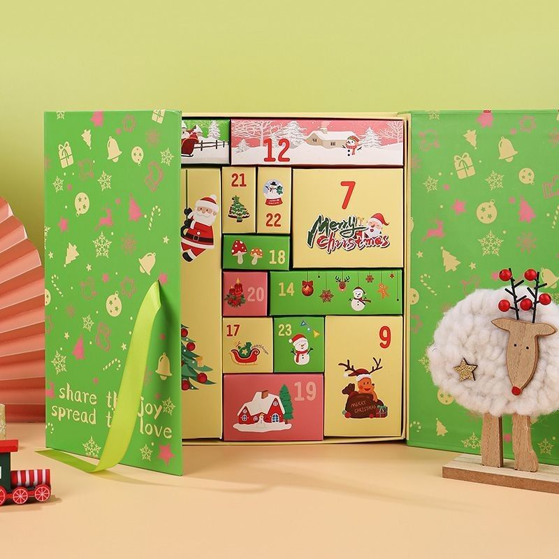Op maat gemaakte productverpakkingsdozen met open deur Magnetische kerstkarton cadeaubon