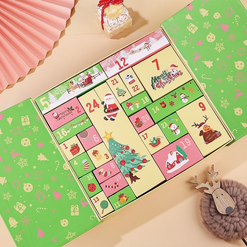 Op maat gemaakte productverpakkingsdozen met open deur Magnetische kerstkarton cadeaubon