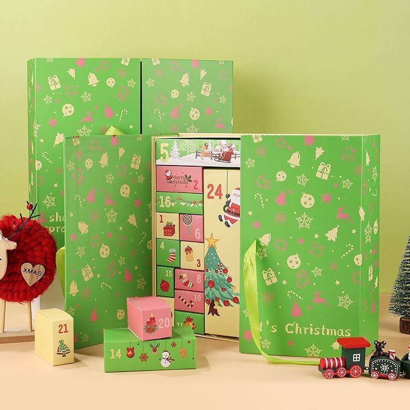 Op maat gemaakte productverpakkingsdozen met open deur Magnetische kerstkarton cadeaubon