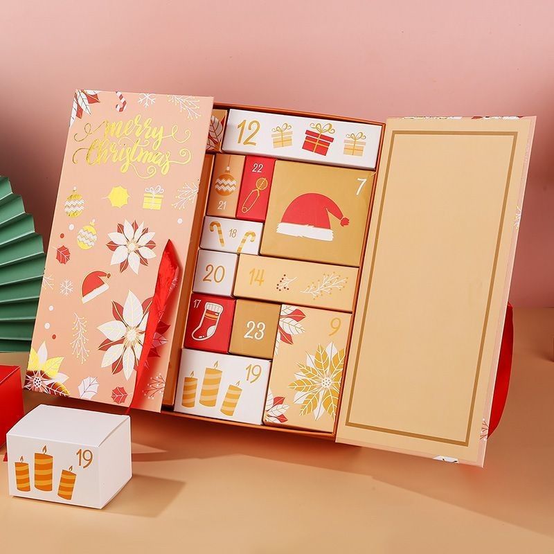Op maat gemaakte productverpakkingsdozen met open deur Magnetische kerstkarton cadeaubon