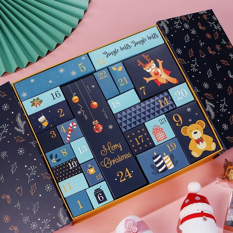 Op maat gemaakte productverpakkingsdozen met open deur Magnetische kerstkarton cadeaubon