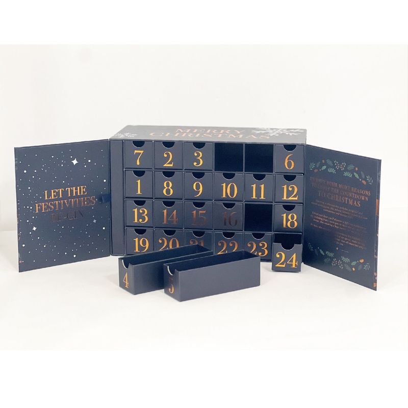 Open deur Magneet Karton Papier Gift Box Voor Cosmetische Sieraden Make-up Advent Kalender
