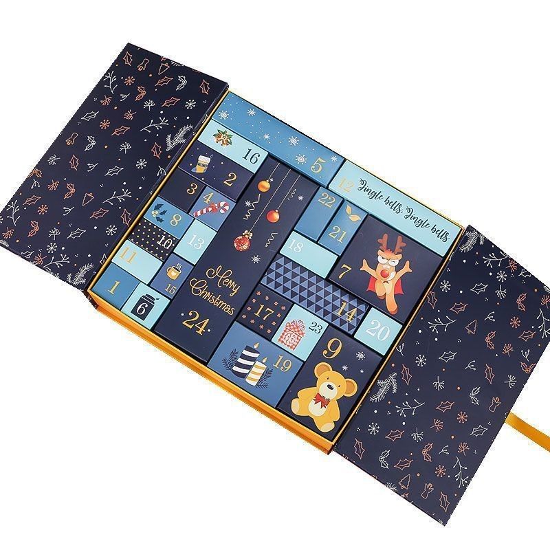 Open deur Magneet Karton Papier Gift Box Voor Cosmetische Sieraden Make-up Advent Kalender