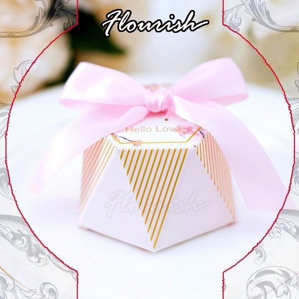 Custom Candy Chocolate Gift Paper Packaging Box Hot Foil Gold Stamping Voor het huwelijksfeest