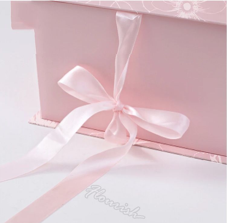 Custom kleur bloemen cadeaubon verpakking met helder raam en lint Eco-vriendelijk