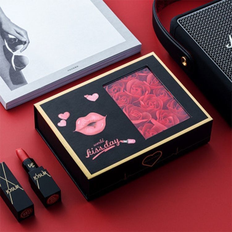 Luxe zwarte karton valentijnsdag bloemen cadeau doos 1,0 - 3,0 mm dikte
