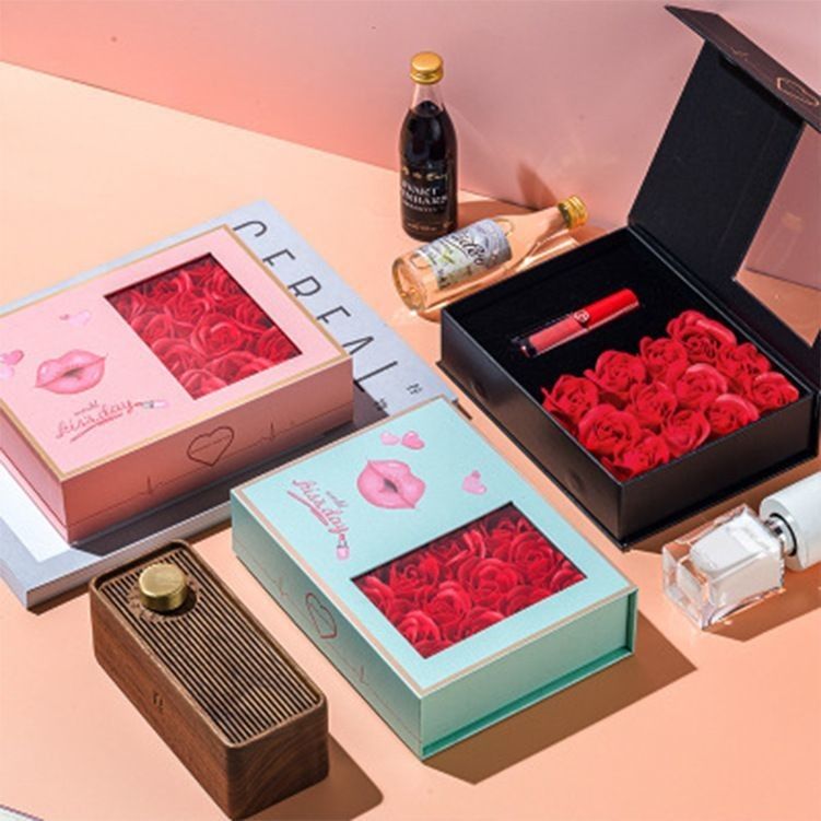 Luxe zwarte karton valentijnsdag bloemen cadeau doos 1,0 - 3,0 mm dikte