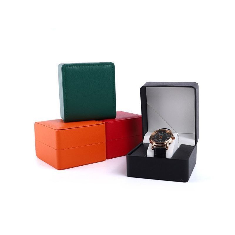 Op maat gemaakte PU-leermateriaal papier karton horloge cadeauverpakkingsdoos voor tentoonstelling en opslag