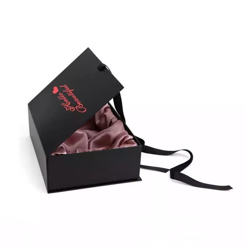 Gepersonaliseerde vouw cadeaubon Magneten verpakkingsdoos voor menselijke haarverlenging pruik accessoires