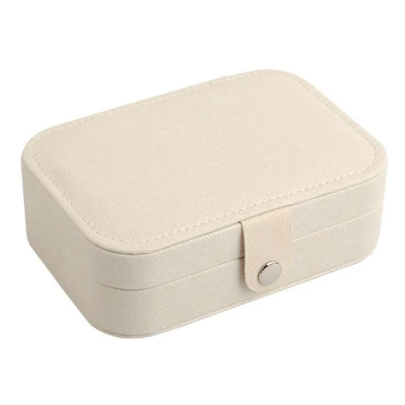 Custom Logo Luxe Juwelen Verpakkingsdoos PU Lederen Flocking Storage Case Geschenkdoos voor Juwelen Halsketting Ring