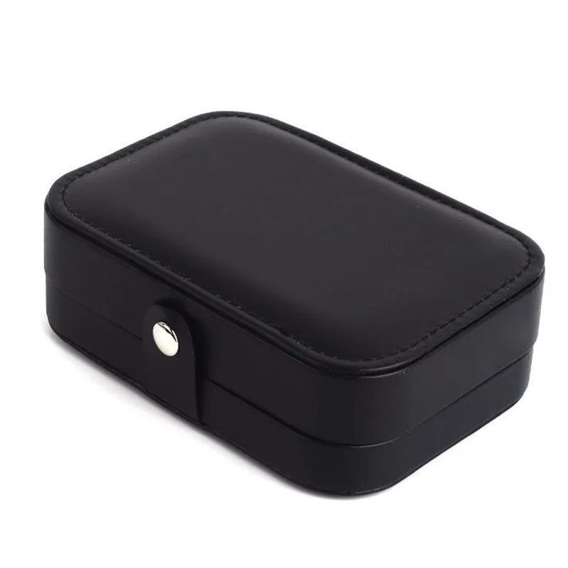 Custom Logo Luxe Juwelen Verpakkingsdoos PU Lederen Flocking Storage Case Geschenkdoos voor Juwelen Halsketting Ring