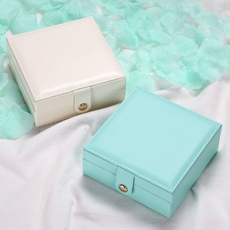 Vierkante op maat gedrukte displayboxen voor luxe PU-leer sieraden set kunst en ambacht
