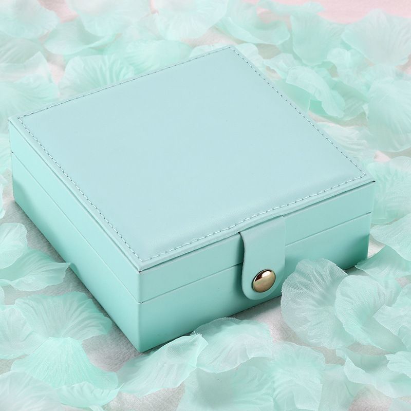Vierkante op maat gedrukte displayboxen voor luxe PU-leer sieraden set kunst en ambacht