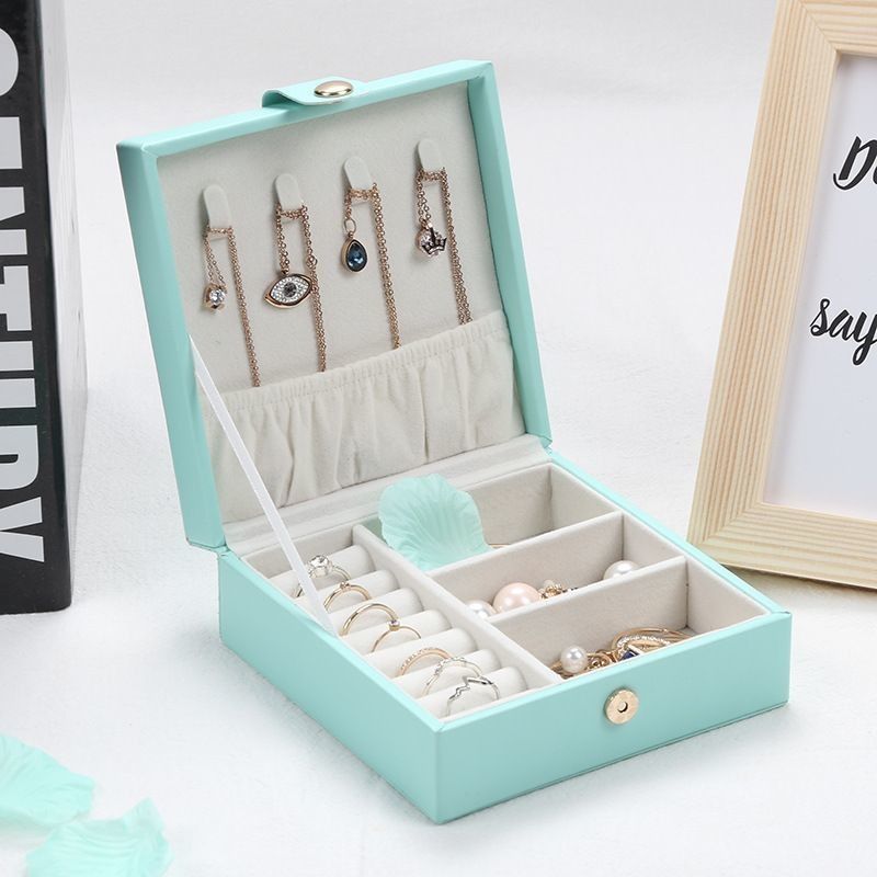 Vierkante op maat gedrukte displayboxen voor luxe PU-leer sieraden set kunst en ambacht