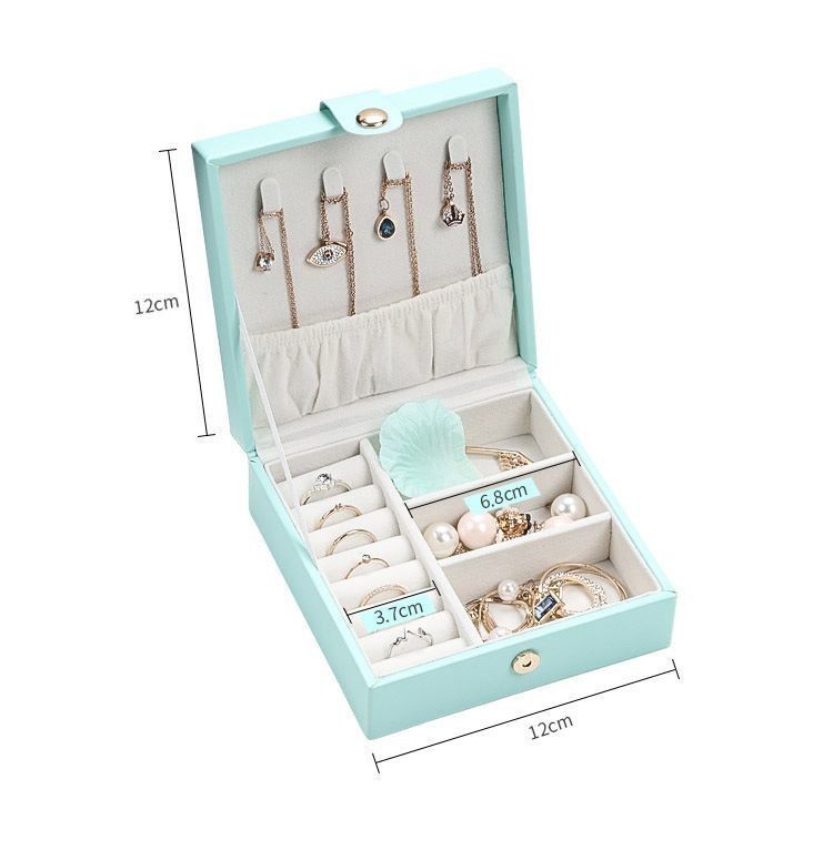 Vierkante op maat gedrukte displayboxen voor luxe PU-leer sieraden set kunst en ambacht
