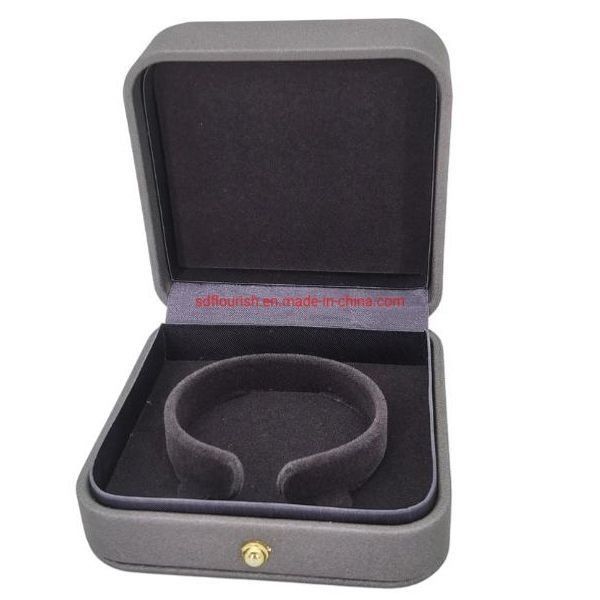 Warm stempelen Oppervlakte hanteren Elegante grijze kleur Vierkante vorm Armband Armband Geschenk verpakking doos Roze