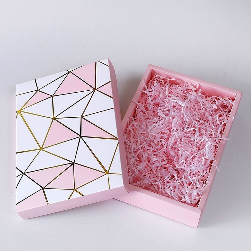 Warm stempelen make-up deksel en basis doos cosmetische parfum karton papier cadeaubon doos
