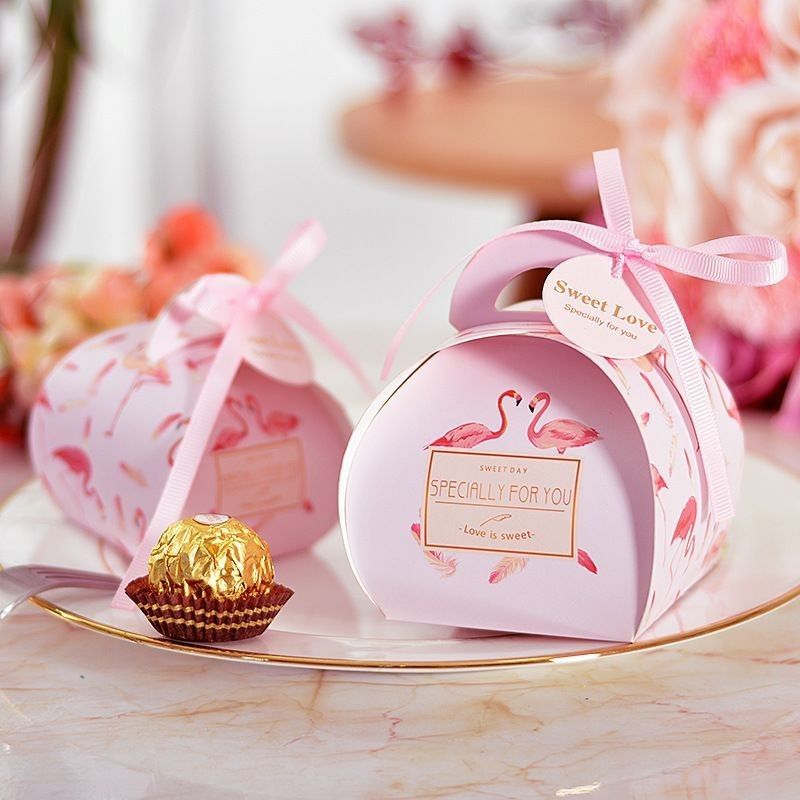 Kleurrijke bloem gedrukt op maat geschenkdoos Verpakking Papier snoep geschenkdoos