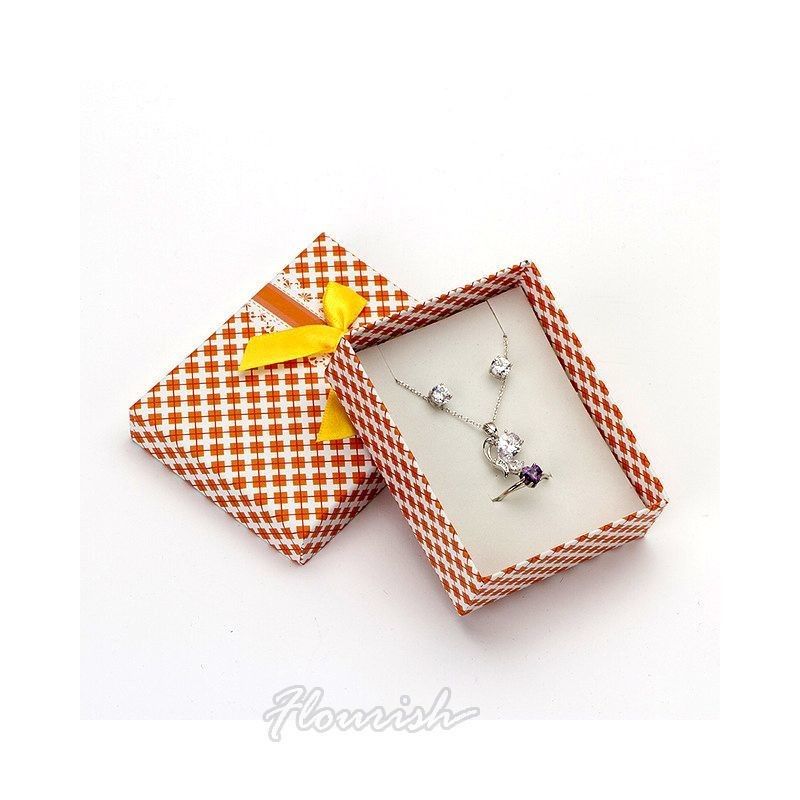 Kleine stevige karton feest papier sieraden dozen cadeau verpakkingsdoos met deksel en basis