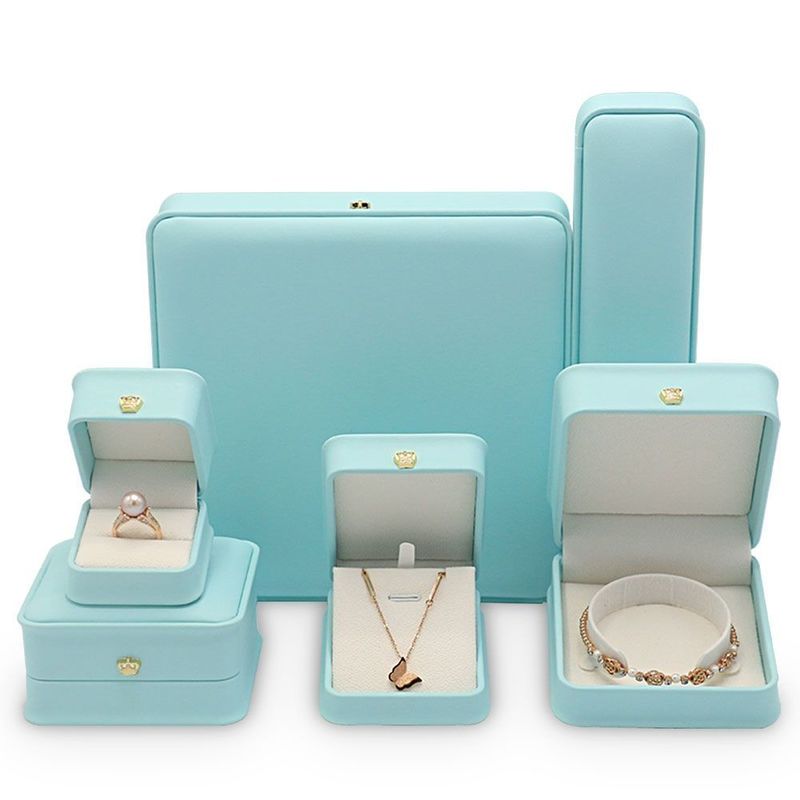 Echte vierkant ring armband horloge cadeau verpakking juwelen juwelen set verpakking display box met EVA schuim insert
