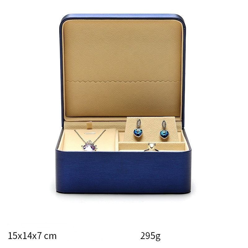 PU leer sieraden verpakkingsdoos voor ring hanger halsketting oorbellen opslag cadeaubon