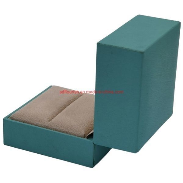 Clamshell Design Elegante groene kleur Rigid Cardboard Proposal Ring Gift Box in CDR/EPS/JPG/TIF-formaat