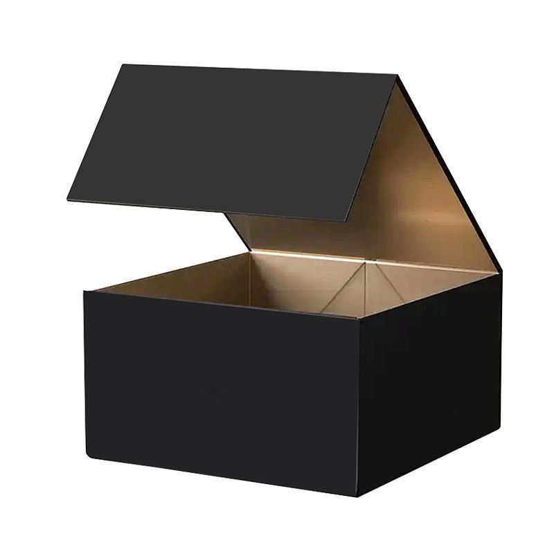 Opvouwbare rigide kartonnen doos met magnetische sluiting papieren cadeaubon voor horloge trouwfeest