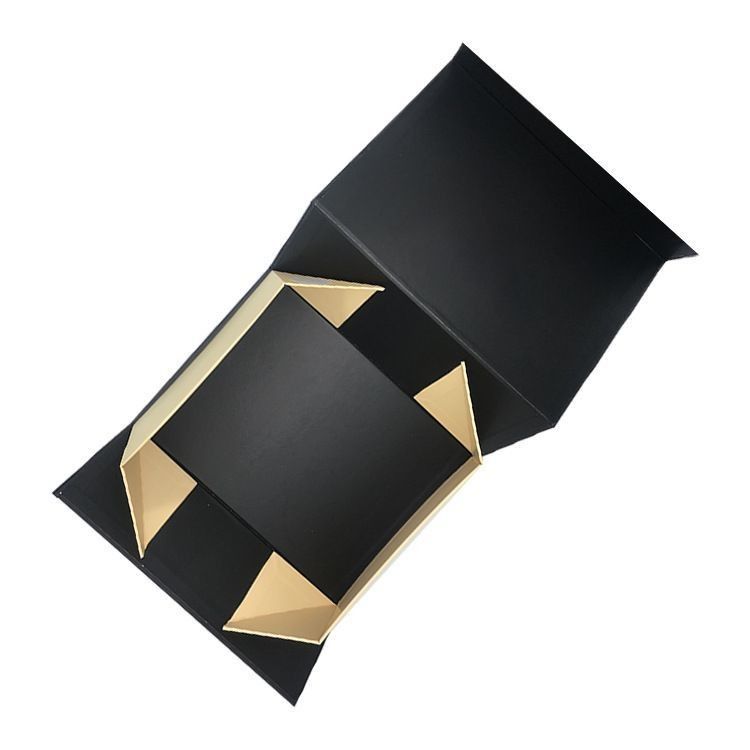 Opvouwbare rigide kartonnen doos met magnetische sluiting papieren cadeaubon voor horloge trouwfeest