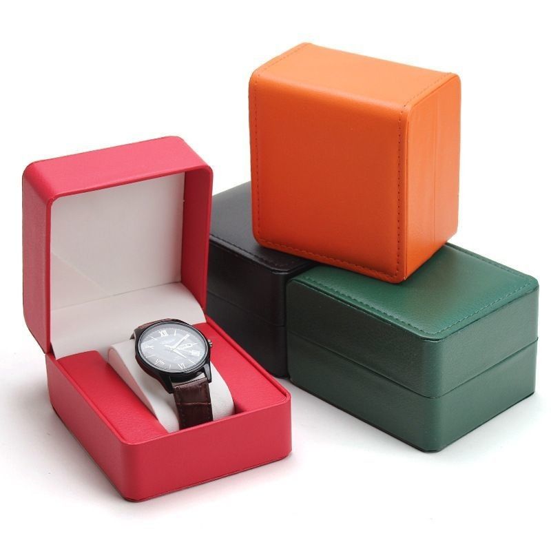 Handgemaakte PU-leer horloges, juwelen opslagdoos met aangepast logo en bekleding