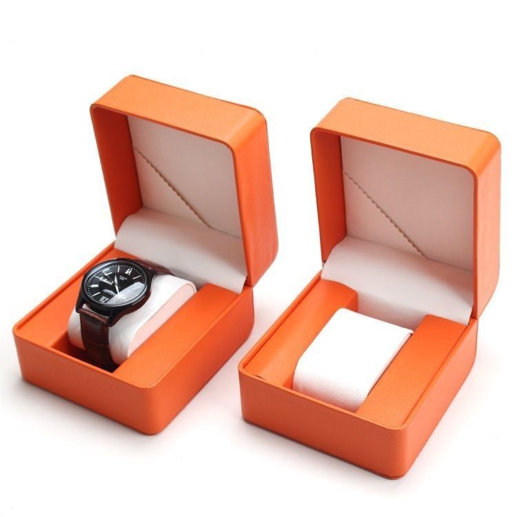 Handgemaakte PU-leer horloges, juwelen opslagdoos met aangepast logo en bekleding