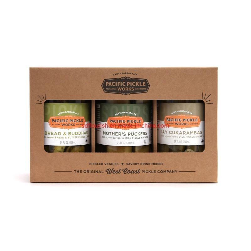 E Fluit Kraftpapier Display Box Sauce Gekrompen papier Doos Drager Aanpasbare dikte