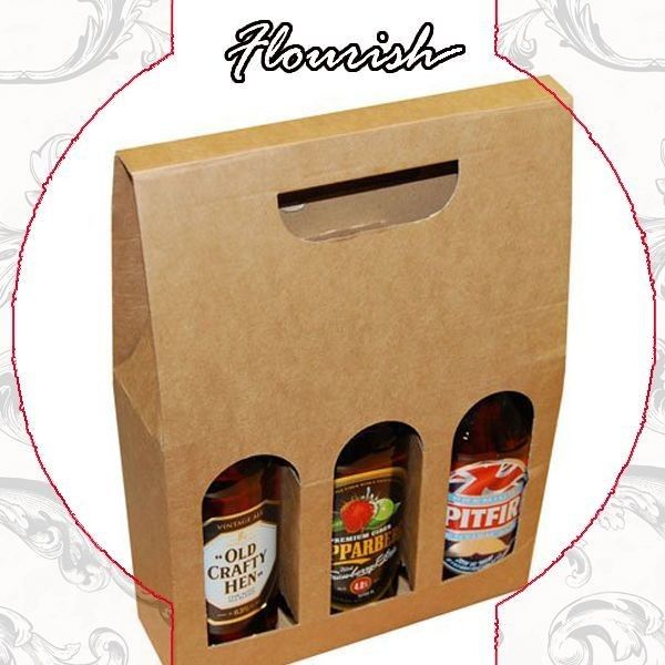 E Fluit Kraftpapier Display Box Sauce Gekrompen papier Doos Drager Aanpasbare dikte