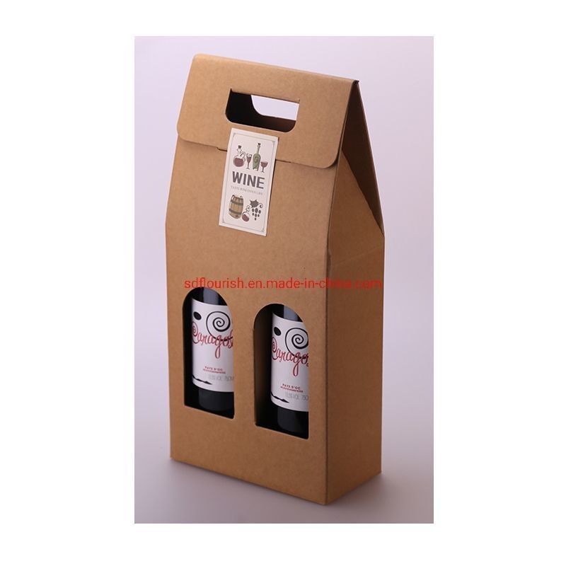 E Fluit Kraftpapier Display Box Sauce Gekrompen papier Doos Drager Aanpasbare dikte