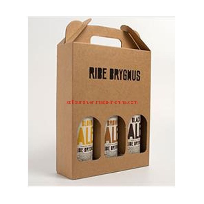E Fluit Kraftpapier Display Box Sauce Gekrompen papier Doos Drager Aanpasbare dikte