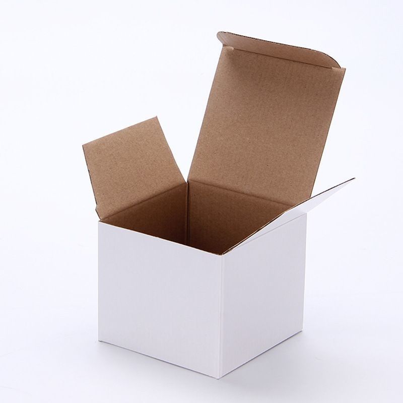 100% gerecycled papier top Tuck vouwbaar een stuk gegolfde verpakking cadeaubon en textuurgroef natuurlijke kraft verzenddozen
