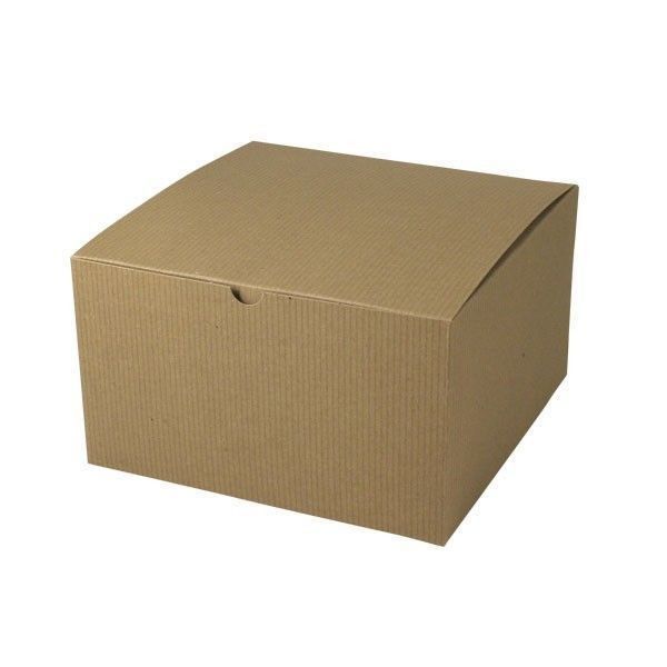 100% gerecycled papier top Tuck vouwbaar een stuk gegolfde verpakking cadeaubon en textuurgroef natuurlijke kraft verzenddozen