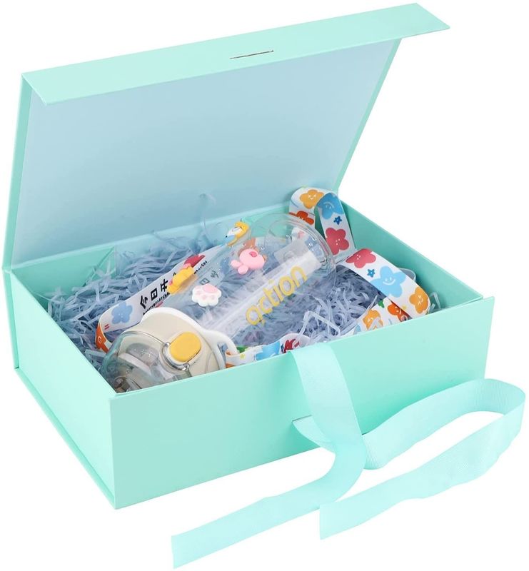 Opvouwbare magnetische cadeaubon met lint Rigiede kartonnen verpakkingsdoos voor parfumzeep mok