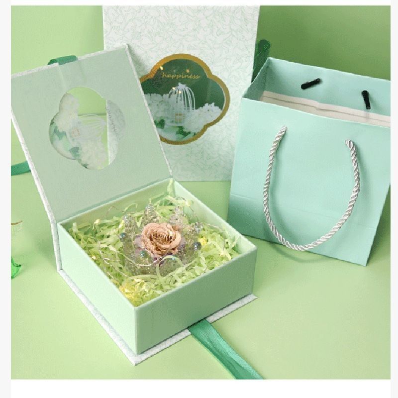 Boek Type Magnetische Clousre Papier Verpakking Geschenkdoos Met Ribbon Custom Logo Gedrukt