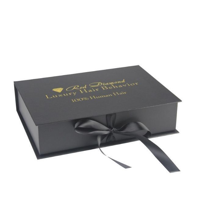 Midden Opvouwbare Magnetische Geschenkdoos Verpakking Voor Thee Koffie Peruk Mensenhaar Verlengstuk