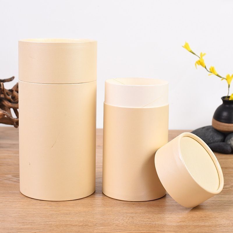Stijve cilindrische papieren doos voor thee koffie snoep bloemen karton cadeau verpakkingsdoos