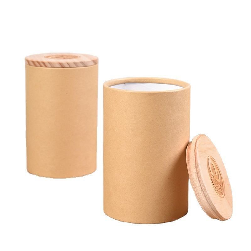 Persoonlijke papieren blikken Verpakking Ronde papieren buisdoos voor koekjes Voedsel Thee En Chocolade