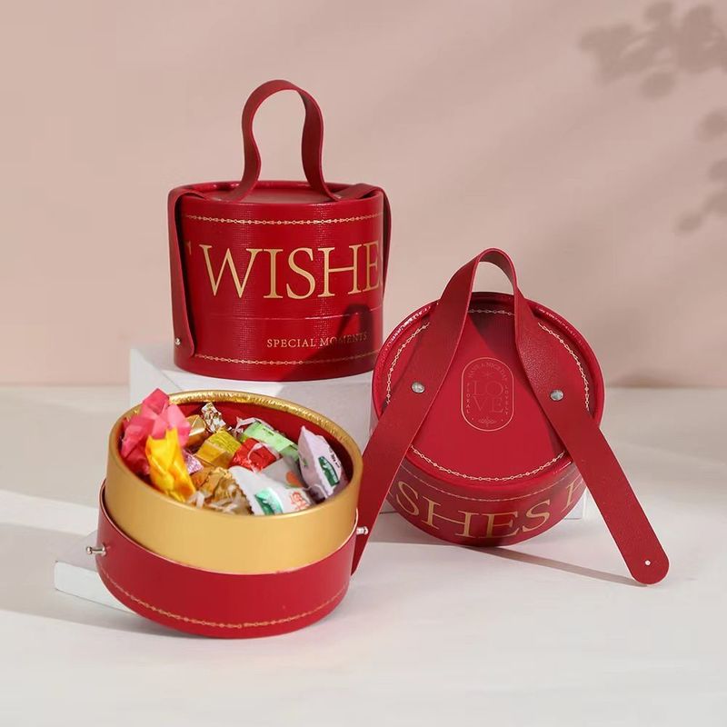 Custom ronde cilinder cadeaubon Verpakking Voor opslag Voedsel snoep Chocolade Wijn Juwelen