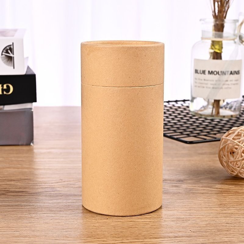 Waterdicht Kraft rond papierbuisdoos Kartonnen papiercilindervat voor thee en koffie